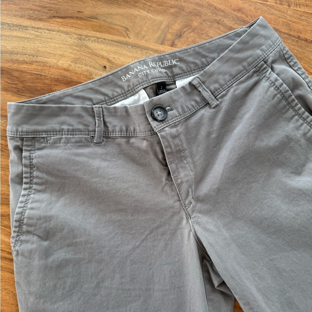 Banana Republic Gray Chinos, Cotton, Sz. 2